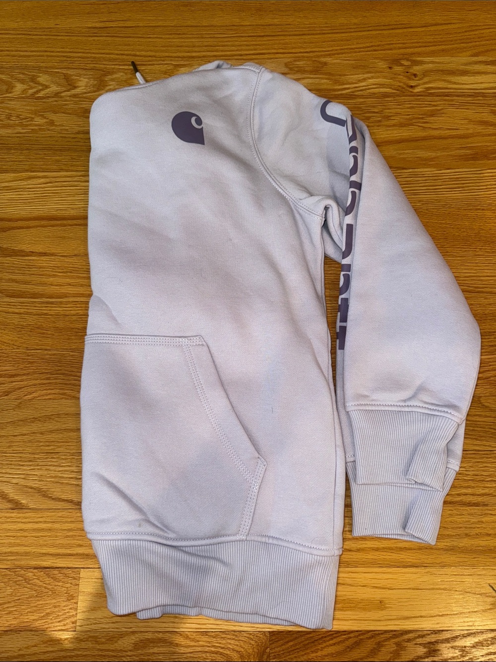 Carhartt Lavendar Logo Sleeve Pullover Hoodie